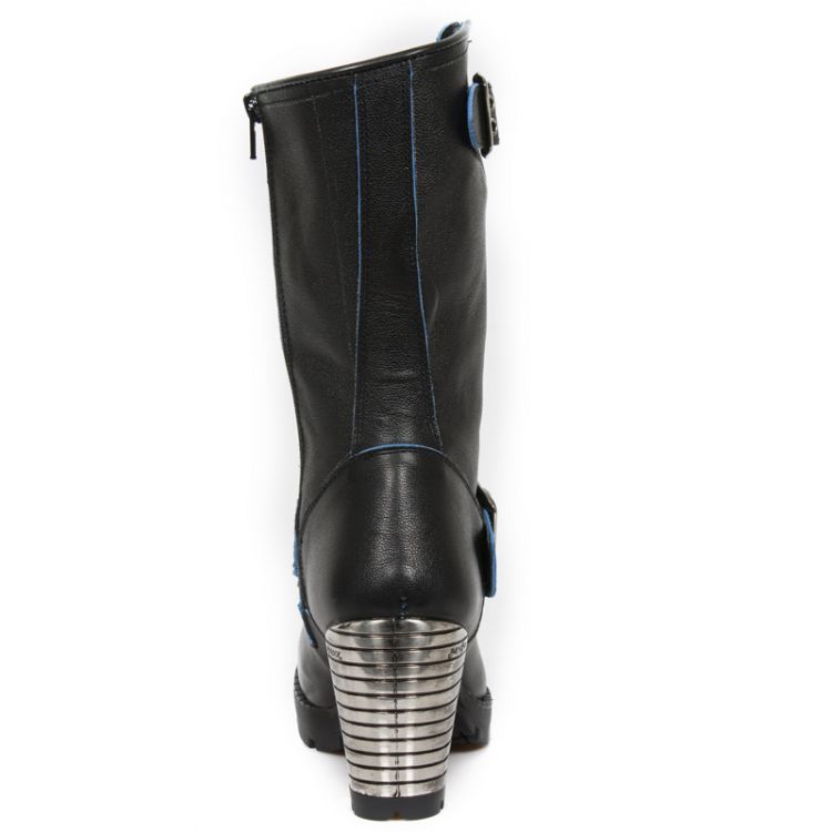  M.TR047-S2 RAW NEGRO, BORDADOS AZUL, TRAIL NEGRO TACON ACERO New Rock M.TR047-S2  6