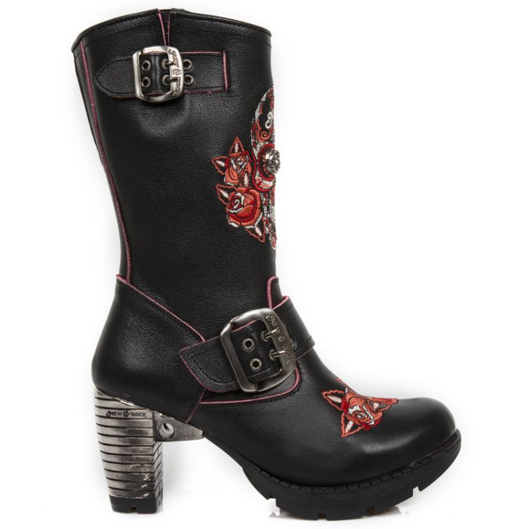  M.TR047-S3 RAW NEGRO, BORDADOS ROJOS, TRAIL NEGRO TACON ACER New Rock M.TR047-S3  2