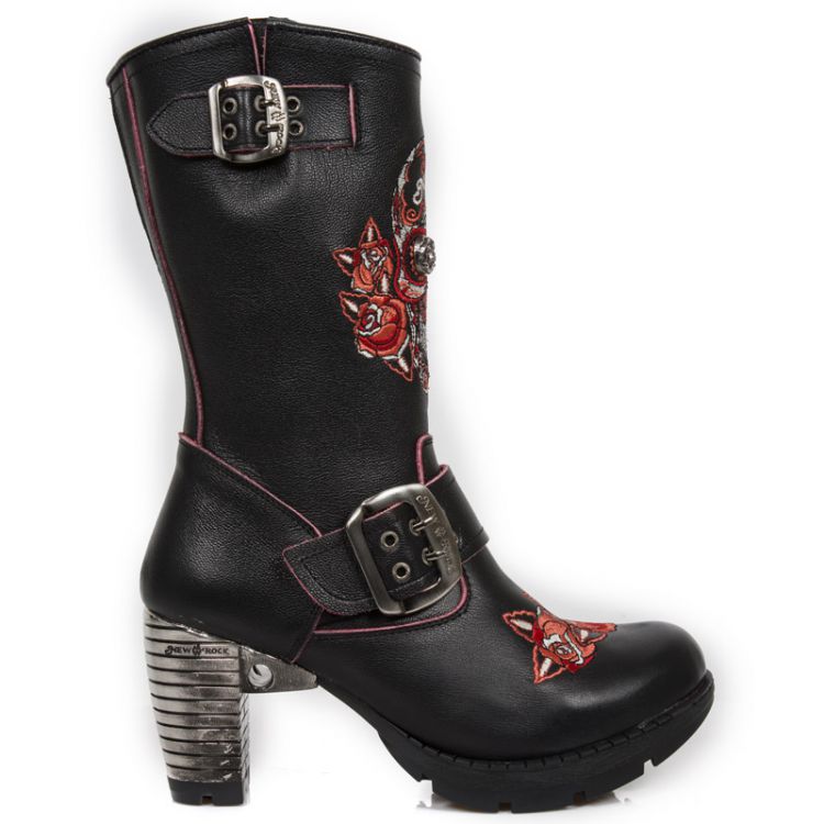  M.TR047-S3 RAW NEGRO, BORDADOS ROJOS, TRAIL NEGRO TACON ACER New Rock M.TR047-S3  3