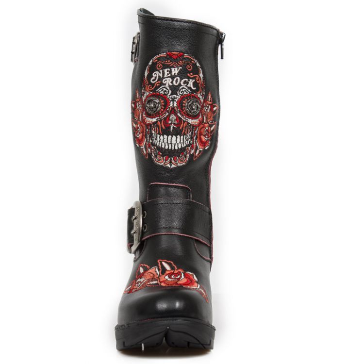  M.TR047-S3 RAW NEGRO, BORDADOS ROJOS, TRAIL NEGRO TACON ACER New Rock M.TR047-S3  4