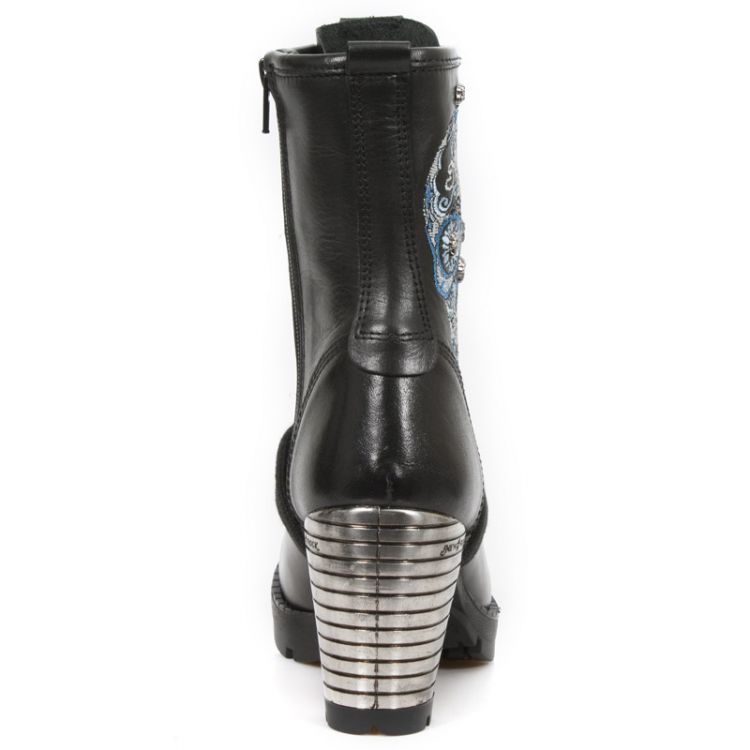  M.TR048-S2 RAW NEGRO, BORDADOS AZUL, TRAIL NEGRO ACERO New Rock M.TR048-S2  6