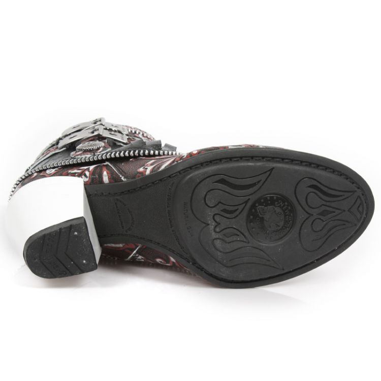  M.TX002-S3 VINTAGE FLOWER POLAR ROJO, NOMADA NEGRO, TEXAS BL New Rock M.TX002-S3  6