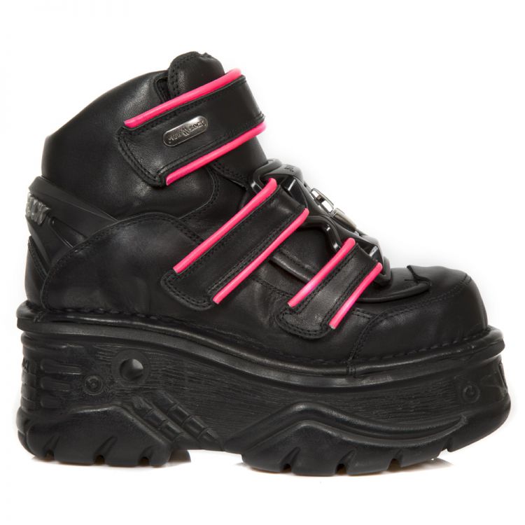  CRUST NEGRO, RIBETE FLUOR FUCSIA, TURBO NEGRO New Rock M.1078-S3  2