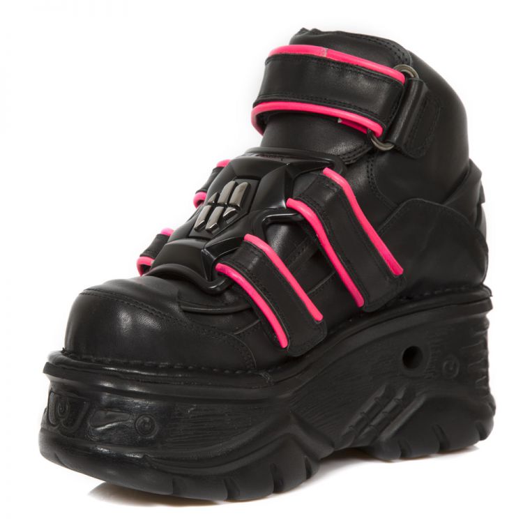  CRUST NEGRO, RIBETE FLUOR FUCSIA, TURBO NEGRO New Rock M.1078-S3  5