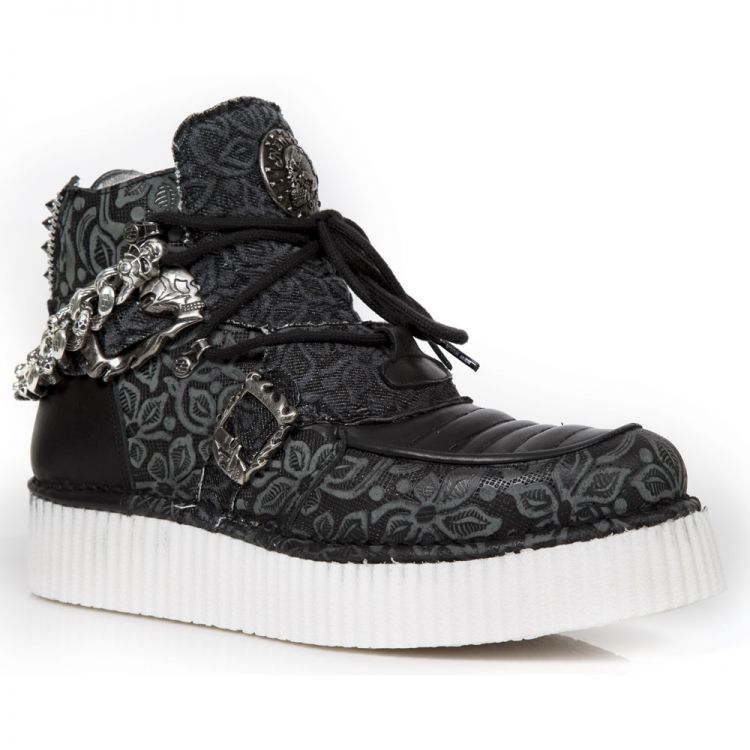 Кеды FLORAL NEGRO, CRUST NEGRO, FLORAL DENIM NEGRO, N New Rock M.CRP050-S1 Изображение 3