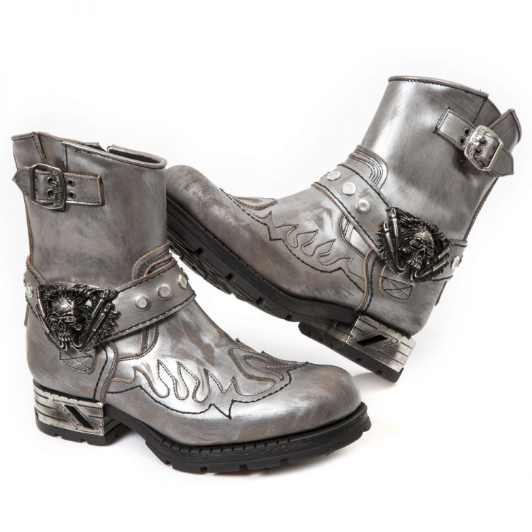 VINTAGE RASPADO ACERO VIVO ACERO MOTOROCK NEGRO New Rock M.MR041-C4  9