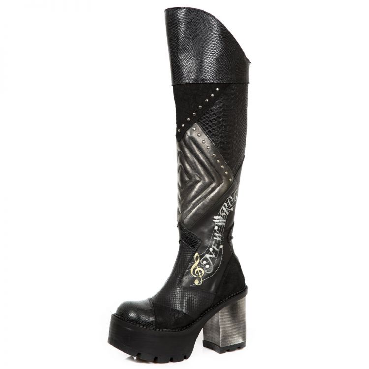  PITONE NEGRO FLORAL ANTE NEGRO PITON WILD NEGRO New Rock M.SEVE33-C1  2
