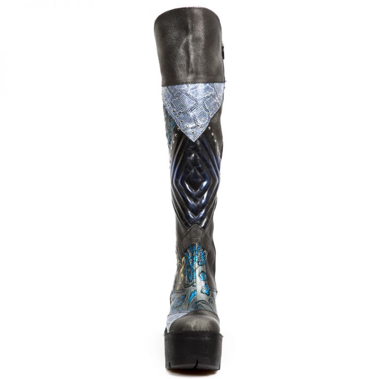  BOX PLANE GRABADO DIAMANTE PITONE AZUL REVESS AZ New Rock M.SEVE33-C2  4