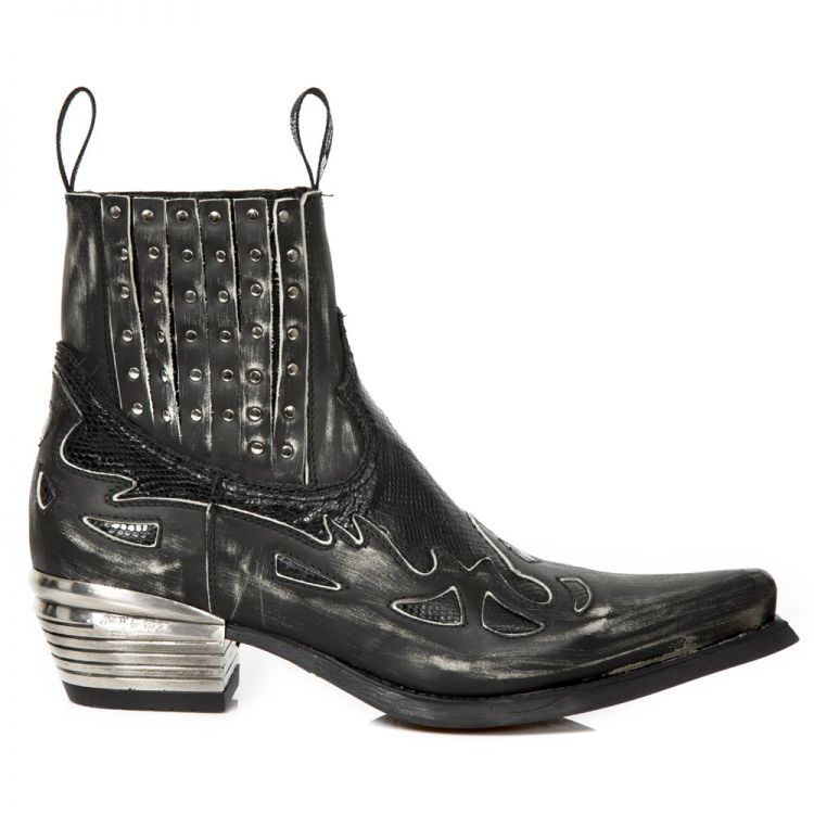  VINTAGE RASPADO NEGRO, PITONE NEGRO, WEST NEGRO New Rock M.WST047-S2  2