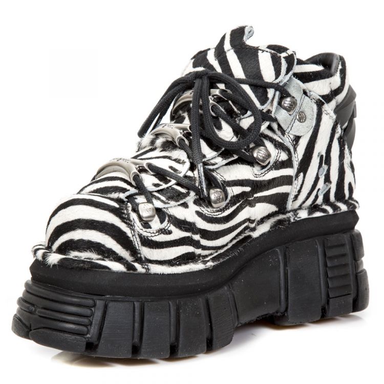  106-S31 PELO CEBRA NEGRO BLANCO, TOWER NEGRO LATERAL E-14 New Rock M.106-S31  4