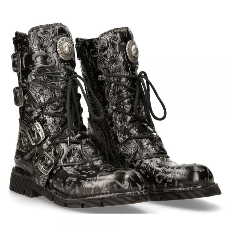  M.1473-R44 VINTAGE FLOWER NEGRO, PLANING NEGRO SIN New Rock M.1473-R44  1