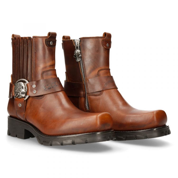  M-7605C-C3 ALASKA CUERO, MOTORCYCLE NEGRO New Rock M.7605C-C3  1
