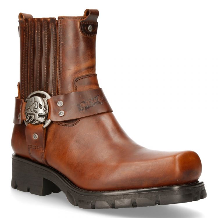  M-7605C-C3 ALASKA CUERO, MOTORCYCLE NEGRO New Rock M.7605C-C3  3