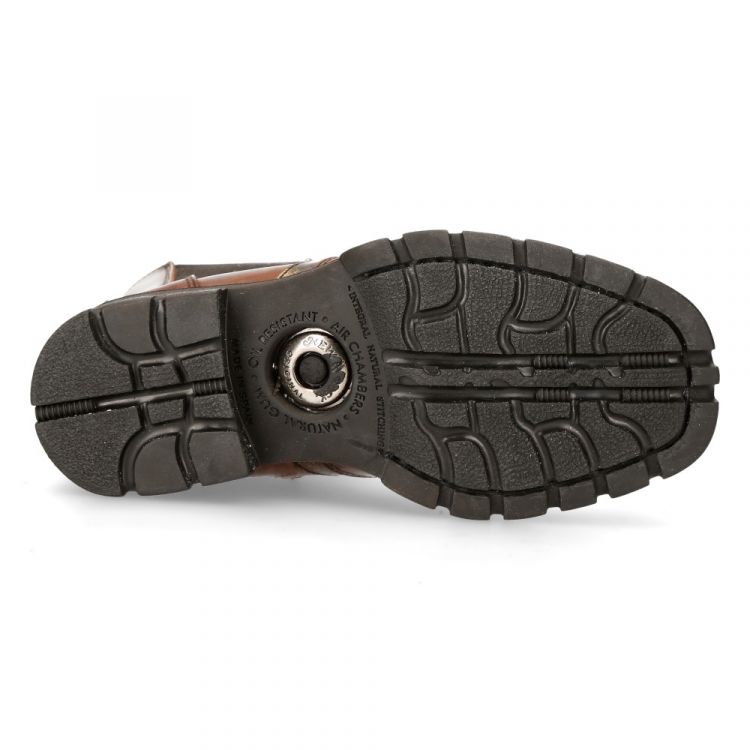  M-7673-C3 ALASKA CUERO, ITALI NEGRO, BOX OROMANE, MOTORCYCLE NEGRO New Rock M.7673-C3  7