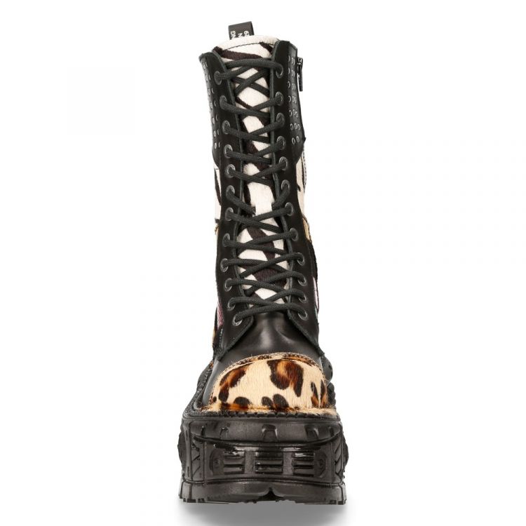  M-MILI244-C1 LEOPARDO PELO MARRON, CRUST NEGRO, PATCHWORK ROJO AMARILLO VERDE, CEBRA NEGRA, TANK NEG New Rock M.MILI244-C1  4