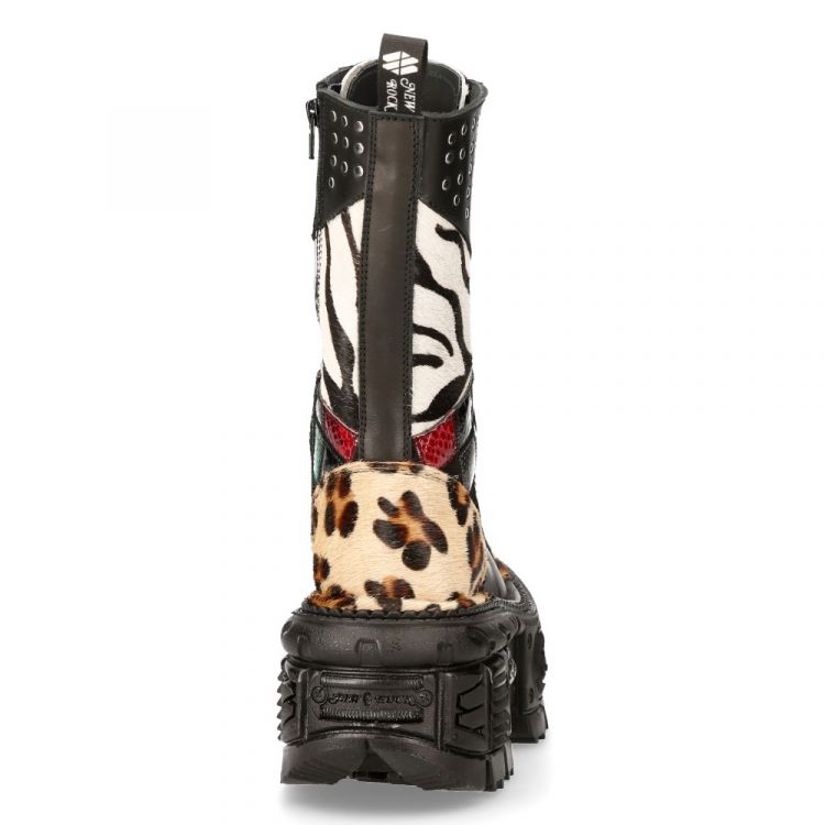  M-MILI244-C1 LEOPARDO PELO MARRON, CRUST NEGRO, PATCHWORK ROJO AMARILLO VERDE, CEBRA NEGRA, TANK NEG New Rock M.MILI244-C1  6