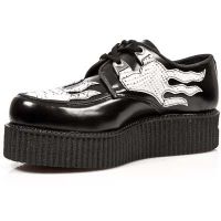 Ботинки FLORENTIC NEGRO, PITON BLANCO-NEGRO, CREPE NEGRO New Rock M.2400-C3 - маленькая картинка