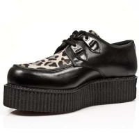 Ботинки NOMADA NEGRO, PELO LEOPARDO, CREPE NEGRO New Rock M.2411-C1 - маленькая картинка