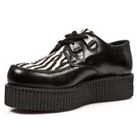 Ботинки NOMADA NEGRO, PELO CEBRA, CREPE NEGRO New Rock M.2411-C2 - маленькая картинка