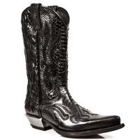 Сапоги NOMADA NEGRO, PITON NEGRO, WEST NEGRO ACERO T.ACER New Rock M.7921-C1 - маленькая картинка
