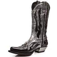 Сапоги NOMADA NEGRO, SERPIENTE ACERO-NEGRO, WEST NEGRO AC New Rock M.7921-C2 - маленькая картинка