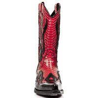 Сапоги NOMADA NEGRO, PITON ROJO, WEST NEGRO-ACERO T.ACERO New Rock M.7921-C5 - маленькая картинка