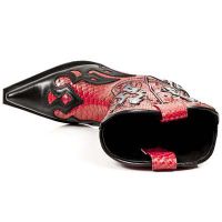Сапоги NOMADA NEGRO, PITON ROJO, WEST NEGRO-ACERO T.ACERO New Rock M.7921-C5 - маленькая картинка