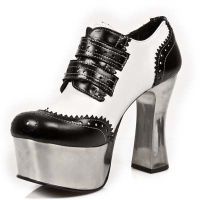 Туфли NOMADA NEGRO NAPA BLANCA PL DARK METAL ACERO T A New Rock M.DK020-C10 - маленькая картинка