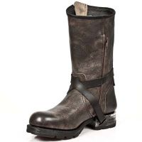 Сапоги ARCILLA CUERO ITALI NEGRO MOTOROCK NEGRO T ACERO New Rock M.MR003-C3 - маленькая картинка