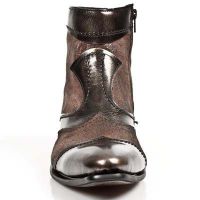 Туфли BOX BRONMANE VELOUR PANTER CUERO VIP 1 MARRON SUE New Rock M.NW111-C2 - маленькая картинка