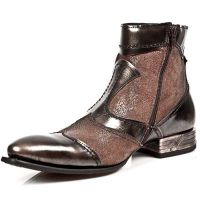 Туфли BOX BRONMANE VELOUR PANTER CUERO VIP 1 MARRON SUE New Rock M.NW111-C2 - маленькая картинка