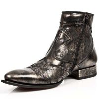 Туфли BOX OROMANE NOBUCK NEGRO TEJUS ORO VIP 1 NEGRO SU New Rock M.NW111-C3 - маленькая картинка
