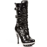 Сапоги NOMADA NEGRO FIRENZE NEGRO CHAROL PL ACERO PUN New Rock M.PUNK001-C8 - маленькая картинка