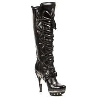 Сапоги NOMADA NEGRO PLAT ORO PUNK PIRAMID TACON RECICL New Rock M.PUNK005-C3 - маленькая картинка