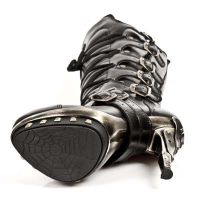 Сапоги NOMADA NEGRO PLAT ORO PUNK PIRAMID TACON RECICL New Rock M.PUNK005-C3 - маленькая картинка