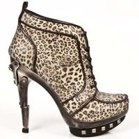 Ботильоны LEOPARDO ESTAMPADO MARRON BEIG PLAT ORO PUNK PI New Rock PUNK006-C1 - маленькая картинка