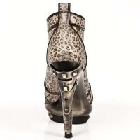 Ботильоны LEOPARDO ESTAMPADO MARRON BEIG PLAT ORO PUNK PI New Rock PUNK006-C1 - маленькая картинка