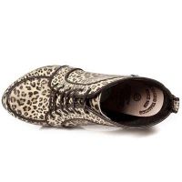 Ботильоны LEOPARDO ESTAMPADO MARRON BEIG PLAT ORO PUNK PI New Rock PUNK006-C1 - маленькая картинка