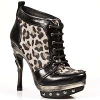  NOMADA NEGRO LEOPARDO PELO MARRON PLAT ORO PUNK - 