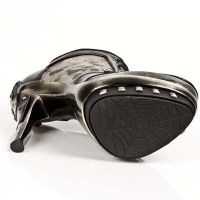 Ботильоны BOX OROMANE VELOUR LEOPARDO BEIG NEGRO PLAT ORO New Rock M.PUNK006-C3 - маленькая картинка