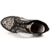 Ботильоны BOX OROMANE VELOUR LEOPARDO BEIG NEGRO PLAT ORO New Rock M.PUNK006-C3 - маленькая картинка