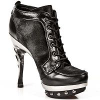 Ботильоны NOMADA NEGRO POTRO PELO NEGRO PL ACERO PUNK GAR New Rock M.PUNK006-C5 - маленькая картинка