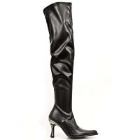  ITALI NEGRO Y ELASTICO NEGRO, HOJA TACON SALSA ACERO - 
