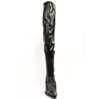 Сапоги ITALI NEGRO Y ELASTICO NEGRO, HOJA TACON SALSA ACERO New Rock M.9051-S2 - маленькая картинка