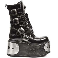  CHAROL ARRUGADO NEGRO PLATAFORMA SPACE - 