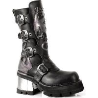 Сапоги ITALI NEGRO Y ANTIC LILA, PLANING NEGRO M8 ACERO New Rock M.362-S1 - маленькая картинка