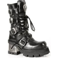 Ботинки ITALI Y NOMADA NEGRO, PLANING NEGRO M8 ACERO OR Y CAN New Rock M.373-S3 - маленькая картинка