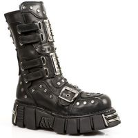 Сапоги PULIK E ITALI NEGRO, TOWER NEGRO ACERO New Rock M.794-S1 - маленькая картинка