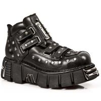 Ботинки PULIK E ITALI NEGRO, TOWER NEGRO ACERO New Rock M.798-S1 - маленькая картинка