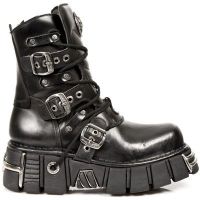 Ботинки ITALI NEGRO, TOWER NEGRO ACERO ORIFICIO New Rock M.1010-S1 - маленькая картинка